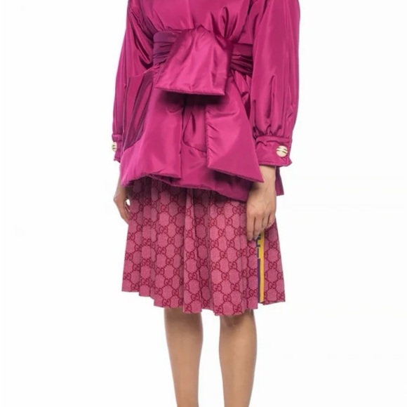 Gucci Fuchsia Satin Women's Jacket - Picture 12 of 12